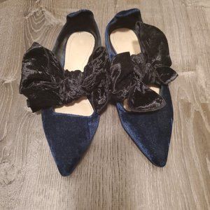 Zara Velvet Bow Flats